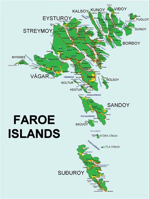 Map Of The Faroe Islands